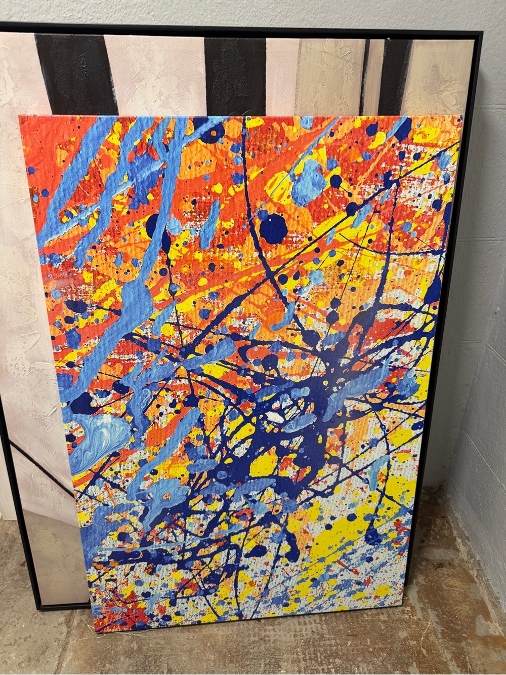 24x36 Jackson polluck type painting